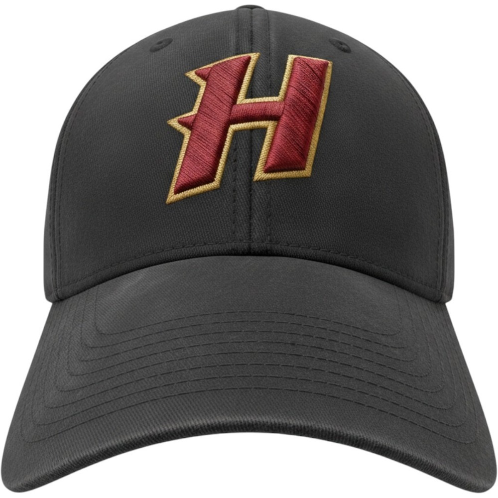 Richardson PTS30 Performance Team Series Hat LG-XL Black Maroon Gold H Logo Cap